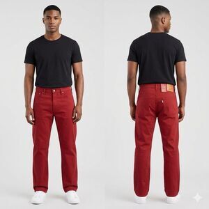 NWT LEVIS 569 RED JEANS SZ 29 X 30 NEW LOOSE STRAIGHT DENIM VTG Y2K RARE OG